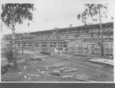 Kvarnsvedens pappersbruk, C 6433  18-8-1930. Vy över bygget.