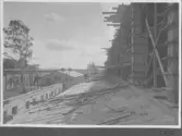 Kvarnsvedens pappersbruk, C 6457.  1-9-1930. Vy över bygget.