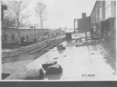 Kvarnsvedens pappersbruk, C 6542.  3-11-1930. Vy  över nybygget och äldre byggnader.