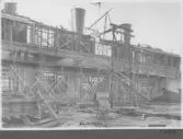 Kvarnsvedens pappersbruk, C 6558.  24-11-1930. Vy över bygget.