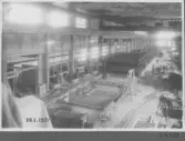 Kvarnsvedens pappersbruk, C 6593.  26-1-1931. Interiör bruket, Montering av pappersmaskin, PM8