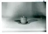 Burk med lock från Bo Fajans, omkring 1900-talets mitt.