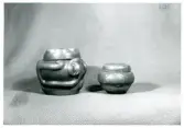 Burkar med lock från Bo Fajans, omkring 1900-talets mitt.