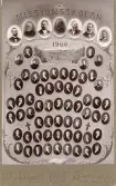 Klassfoto i collageform från Missionskolan 1908 (enligt text på kort).