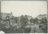 Höstmarknad på Vaksala torg, Uppsala 1912