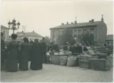 Höstmarknad på Vaksala torg, Uppsala 1913