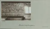 Skansen. Byggnader. Blekingestugan. Väggmålning.