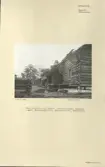 Skansen. Byggnader. Dala- och Moragården under flytten och uppförandet. Från vänster: Dritmöriladan, Hedninghuset, Berkarlåsloftet, Färnäshärbret, Säshärbret.