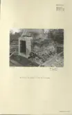Skansen. Byggnader. Dala- och Moragården under flytten och uppförandet. Morastugans spismur före flyttningen.