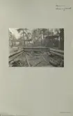 Skansen. Byggnader. Dala- och Moragården under flytten och uppförandet.
 Hedninghuset.