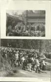 Skansen. Byggnader. Dala- och Moragården under flytten och uppförandet. Invigningen.