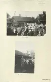 Skansen. Byggnader. Dala- och Moragården under flytten och uppförandet.
 Invigningen.
