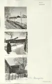Skansen. Byggnader. Dala- och Moragården under flytten och uppförandet.
(Nedre bilden Älvrosgården)
