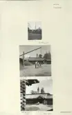 Skansen. Byggnader. Dala- och Moragården under flytten och uppförandet.
