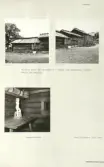 Skansen. Byggnader. Dala- och Moragården under flytten och uppförandet. 
Venjansstugan.