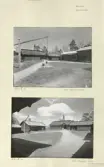 Skansen. Byggnader. Dala- och Moragården under flytten och uppförandet.
