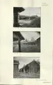 Skansen. Byggnader. Dala- och Moragården under flytten och uppförandet.
