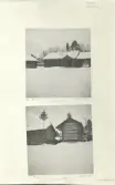 Skansen. Byggnader. Dala- och Moragården under flytten och uppförandet.
