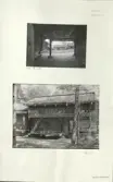 Skansen. Byggnader. Dala- och Moragården under flytten och uppförandet.
