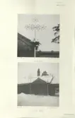 Skansen. Byggnader. Dala- och Moragården under flytten och uppförandet.
