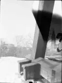 Inez Hällbom vid Gunillaklockan, Uppsala, Uppland