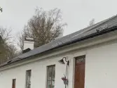 Snörasskydd på orangeriets södra takfall.