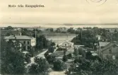 Vykort med motiv från Kungsgården, Ovansjö. Handskriven text på baksidan. Daterat 4/3 1914.