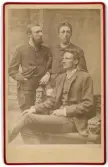 Porträtt på prinsarna Oscar, Carl och Eugen barn till Oscar II.