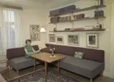 Vardagsrum med hörnsoffa
