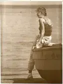 Badliv i Binz på ön Rügen, sommaren 1930 (enligt text i album).