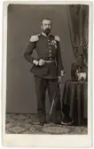 Porträtt på kung Karl XV. Helfigur.