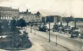 Vykort med motiv utsikt från Operaterassen, Stockholm.