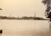 Vy över Näs och Karlsfors sågverk samt lådfabrik, Falun (enligt text i album).