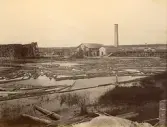 Vy över Avaström sågverk, Avan, Gävle (enligt text i album).