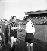 Fotbollsmatch ÖSK - Atalanta, 1950-06-20