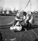 Fotbollsmatch ÖSK - Djurgårdens IF, 1950-10-22