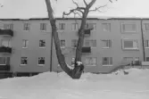 Rådmannen 3. Byggnad I, del av fasad mot nordväst.