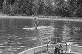 Söder om Bäckmyrviken. Långgrund strand på en ö landrensas. Göran Roos landrensar.