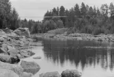 Ulriksfors. Nedanför dammen före tappning.