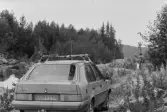 Rumpan nedanför Ramsele kraftverk. Skidställ omgjort till hakställ.