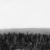 Bjursås, Falun. Studsarvsberget. Bjurskyrka i skogskanten.

