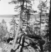 Bjursås, Falun. Gråhålsberget, grottan.

