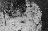 Damm och kvarn/sågfundament vid Björkån. (Besiktning av bygge av erosionsskydd)