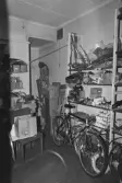 Tullen 1+6. Björn Wallgrens cykelaffär. Interiör av lagret.