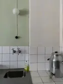 Kungsbergs bönhus, kök i lägenheten på första våningen.