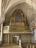 Idenors kyrka. Kyrkorummet sett mot orgelläktaren.
