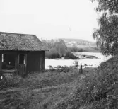 Djura, Leksand. Gråda. Övre Gråda forsen med gammal kvarn.

