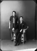 Kvinna och Albert Mattsson från Viksund, Börstils socken, Uppland 1927