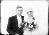 Brudparet Jansson från Johannisfors, Forsmarks socken, Uppland 1926