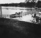 Gagnef. Älven. Flottbron mellan Väster och Österfors.

